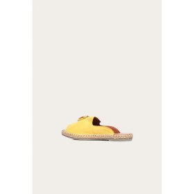 Resim Bueno Shoes Sarı Deri Kadın Düz Terlik 
