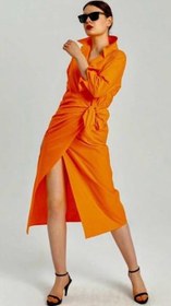 Resim Turuncu Koton Sexy Elbise - 38 / Turuncu 