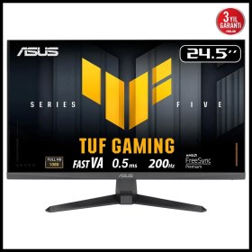 Resim Asus Tuf Gamıng VG257Q5A 24,5" 0.5ms, 200hz, Full Hd, Dp, 2xhdmı, Hoparlör, Va Panel, Elmb Sync Premium, Gamıng Monitör 