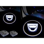 Resim imza direksiyon kılıfı Dacia Araçlarına Kapı Altı Led Logo Mesafe Sensörlü Yeni Nesil 