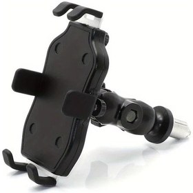 Resim Motion003 Motosiklet Telefon Tutucu Siyah Suzuki Gsxr Gsx R 600 750 1000 Kawasaki Ninja 400 250 İcin Aluminyum Alasimli Guvenli Vidalı 