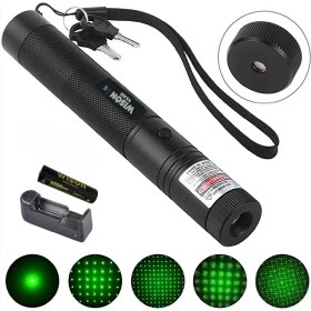 Resim DS LLC Wison WS-503 100MW 3.7V 3200 Mah Desen Başlıklı Şarjlı Yeşil Lazer Pointer (4887) 