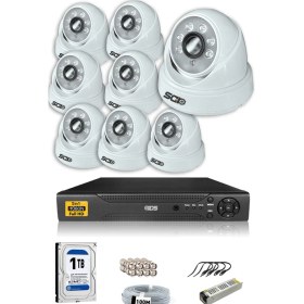 Resim Ids - 8 Kameralı 5 Mp Sony Lensli 1080P Full HD Güvenlik Kamerası Sistemi - Cepten İzle - 1 TB İç 