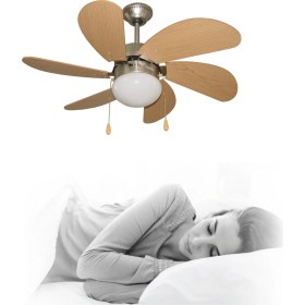 Resim Blackwell 6 Kanatlı, Lambalı Ahşap MDF Gövdeli Sessiz ve Enerji Tasarruflu Tavan Vantilatörü – Ev ve Ofis için Modern Tasarım 