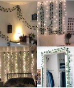 Resim RDT Shop Dekoratif Yeşil Yapraklı Yapay Sarmaşık 230 Cm 3 M Led 