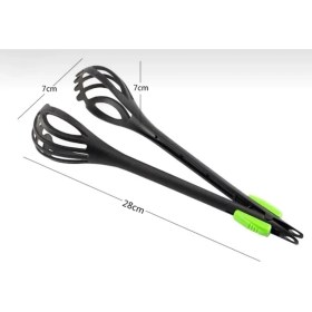 Resim Aşkana 2’si 1 Arada Sihirli Çırpıcı Maşa,30 Cm,ısıya Dayanıklı Karıştırıcı Özellikli Servis Maşası 