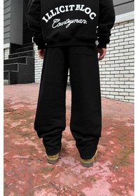 Resim Basic Baggy Eşofman Altı Siyah Siyah 