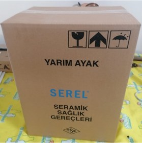 Resim Eca Serel Diagonal Lavabo 65x48 Cm Ve Serel Yarım Ayak 