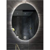 Resim Dnr-Mirror60xDnr-Mirror 80 cm Dokunmatik Tuşlu Beyaz Ledli Elips Banyo Aynası 