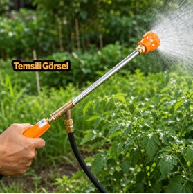 Resim Badem10 Mekanik Yeni Nesil Pulverizatör Püskürtücü 60 cm Basınçlı İlaçlama Sisleme Tabancası Pompası 1 Adet 