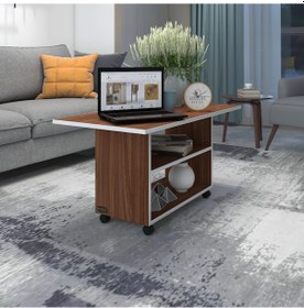 Resim Kenzlife orta salon sehpası prag cvz 045*070*50 tekerlekli yemek masası 