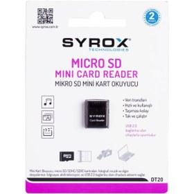 Resim Syrox Dt20 Hafıza Kartı Okuyucu Usb\u002F Tf 