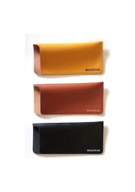 Resim Bouscrab Hafif ve Kompakt Tasarım Vegan Deri Gözlük Kılıfı 17 x 8 CM 