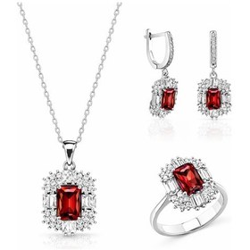 Resim Servi 925 Ayar Gümüş Radiant Baget Set-96 