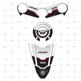 Resim Yamaha Yzf R6 Yzf600 2006 - 2016 Special Beyaz Siyah Tank Pad Dep 
