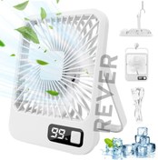 Resim Rever Masaüstü Vantilatör Şarjlı 5 Fan Kademe Hızı Serinletici Çok Amaçlı Fan 
