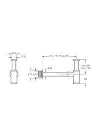 Resim Artema A45123 Lavabo Sifonu T Tipi Krom 