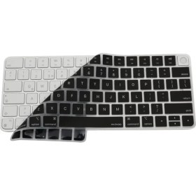 Resim Mcreative Apple Magic Keyboard 3 A2449 A2450 ile Uyumlu Klavye Koruyucu (Us-Ingilizce) Lockkey Touchıd'li Model Siyah 