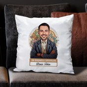 Resim Karikatürlü En İyi Erkek Sosyolog Yastık 