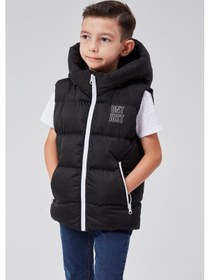 Resim Benitto Kids Kapüşonlu Erkek Çocuk Şişme Yelek 51311 Siyah 