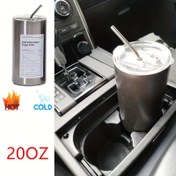 Resim 20oz Çelik Termos Bardak, İkili Duvar Vakum İzoleli Su Şişesi, Soğuk Amerikan Kahvesi Şekersiz İçecekler, Yeniden Kullanılabilir Termal Kahve Çay Fincanı, Seyahat İçecek Aksesuarı Hediye 