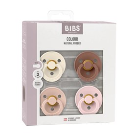 Resim Bibs 4'lü Emzik Seti - Ivory/Blush/Woodchuck/Blossom 6+ Ay 