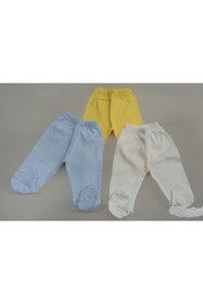 Resim özdemirli bebe Patikli Alt Pijama Ayaklı 3'lü Paket 