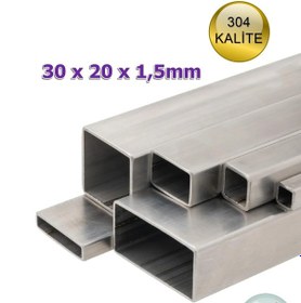 Resim Paslanmaz Çelik Profil 304 Kalite 30x20x1,5mm Satine Yüzeyli 