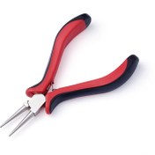 Resim 1 adet Karbon Çelik Takı Pense Takı Yapım Malzemeleri için, Yuvarlak Burun Pense, Ferronikel, 126mm 