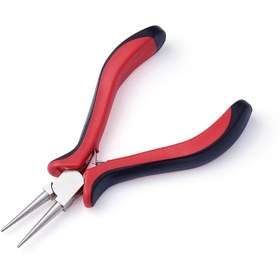 Resim 1 adet Karbon Çelik Takı Pense Takı Yapım Malzemeleri için, Yuvarlak Burun Pense, Ferronikel, 126mm 