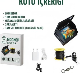 Resim Profesyonel Sualtı Balıkçılık Kamerası: 1080P Balık Bulucu, 10m Kablo, Tekne & Buz Balıkçılığı İçin Tam Set 