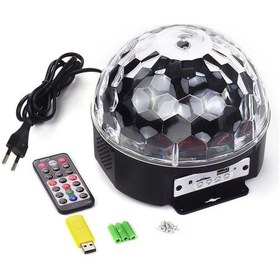Resim Disko Topu Bluetooth Kumandalı Led Kristal 5496 Çok Renkli 