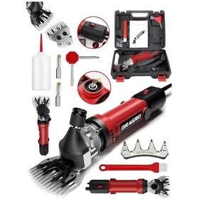 Resim Dragro Alman Drg-4200w Devir Ayarli Bakir Sargili Çelik Şanzuman Koyun Keçi Kirkma Makinesi + 1 Üst Bıçakk 