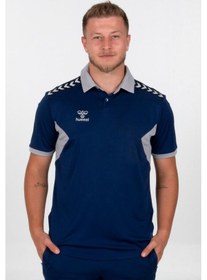 Resim Hummel Otantik Polo Yaka Kamp Tişört Lacivert 