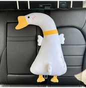 Resim Elmpaly Yumuşak Peluş Tek Boynuzlu At Ve Dinozor Araç Emniyet Kemerli Kılıf Beyaz 