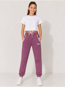 Resim Mışıl Kids MIŞIL 18405-26 Kız Çocuk Jogger Eşofman Altı Cepli Bağcıklı Rahat Kalıp Spor Alt 