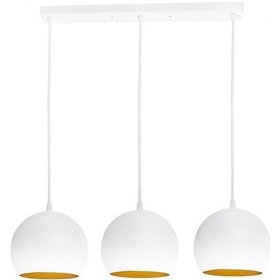 Resim Riolight Retro,vintage,rustik Beyaz 3xe27 Duylu Metal Masa Üstü A Beyaz 