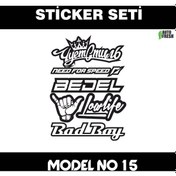 Resim Oto Etiket Çeşitleri Çoklu Model Araba Arka Cam Sticker 