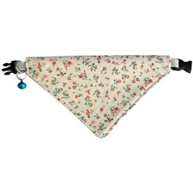 Resim Cocopet Çiçek Desenli Ayarlanabilir Fular Bandana Kedi Tasması 