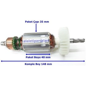 Resim Hitachi Tipi Dh 26 Pc Endüvi Rotor Kollektör 