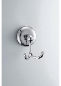 Resim 2li Banyo Havlu Bornoz Askılığı Gri 