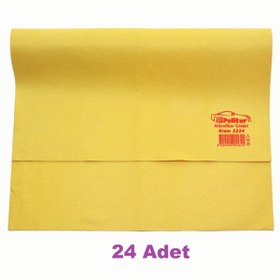 Resim Ponitex (24 Adet) Polikur 3224 Krem Mikrofiber Güderi Büyük Boy Süper Lüx Oto Kurulama Bezi 50x70 Cm 