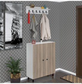 Resim Kenzlife Portmanto Ayakkabılık Ve Askılık Edik6 Crdbyz 98 080 32 Yirmidört Çift Ayakkabı Kapasitesi Ahşap 