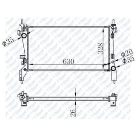 Resim Motor Su Radyatoru Fiorino 1.3 Mtj 2008- Manuel 630X318X22 504609820 