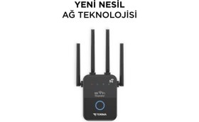 Resim Torima Wifi Router Çift Bant 1600Mbps 4 Anten Yüksek Hızlı AC35Q Siyah 