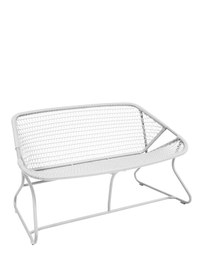 Resim Sixties Bench Beyaz Metal Bank 