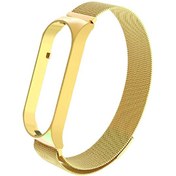 Resim Xiaomi Mi Band 5 İle Uyumlu Metal Tel-örgü İşlemeli Kordon 