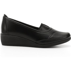 Resim Gönderi R Siyah Dolgu Taban Comfort Ayakkabı Siyah 