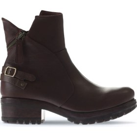Resim Bueno Shoes Bordo Kahverengi Deri Kadın Topuklu Bot 01WV0901 01WV0901 