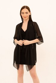 Resim Laranor Siyah Şifon Kimono&hırka 